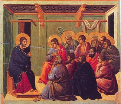 Kristus se poslavlja od apostolov, Duccio di Buoninsegna (1255-1319)